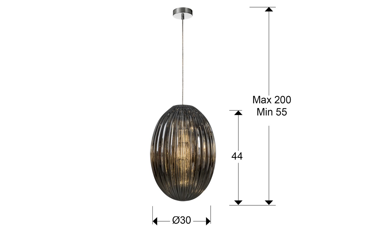 OVILA-LAMP 1L SMOKE 30Ø