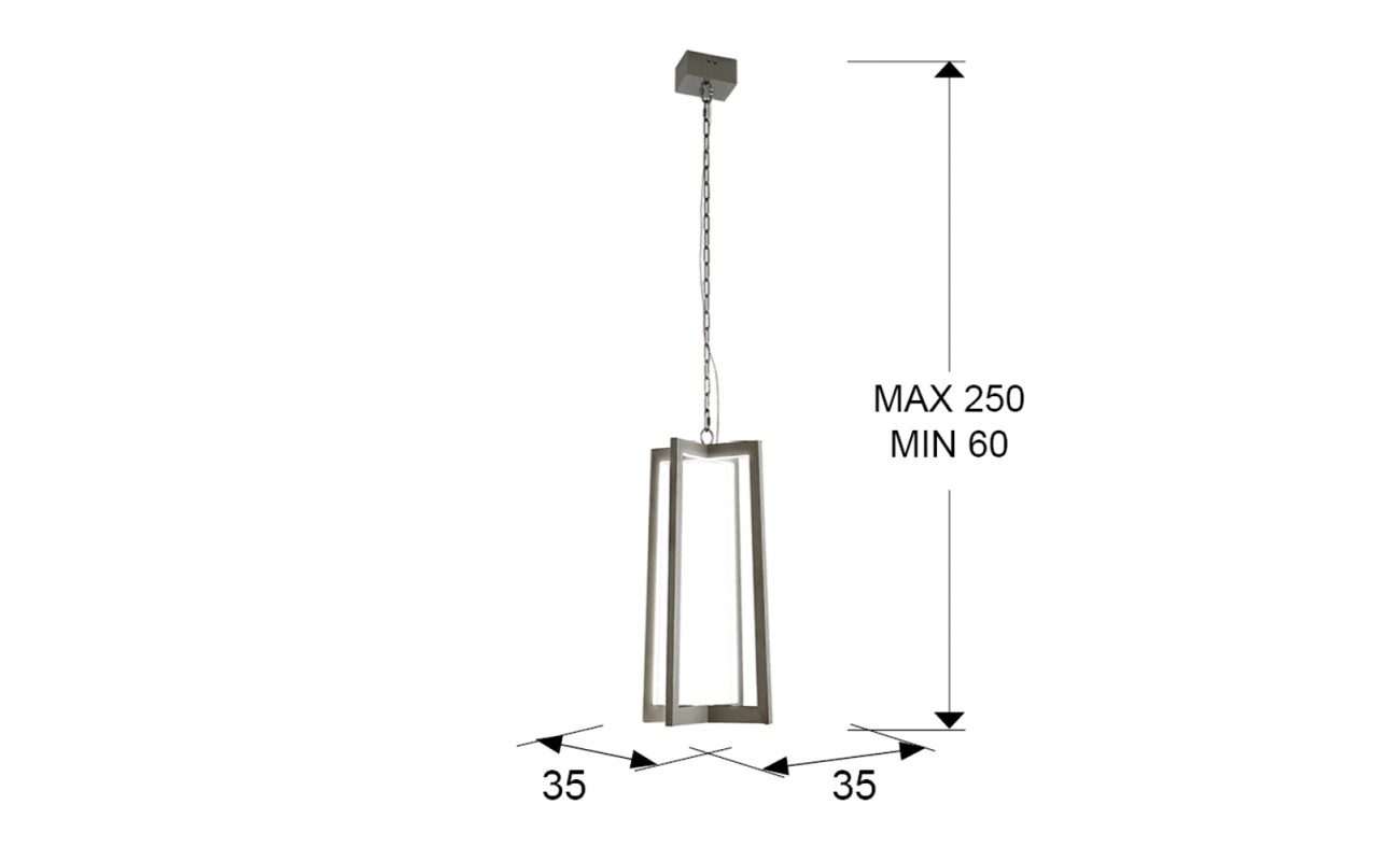 LAMPARA ·KUMA· INOX.LED