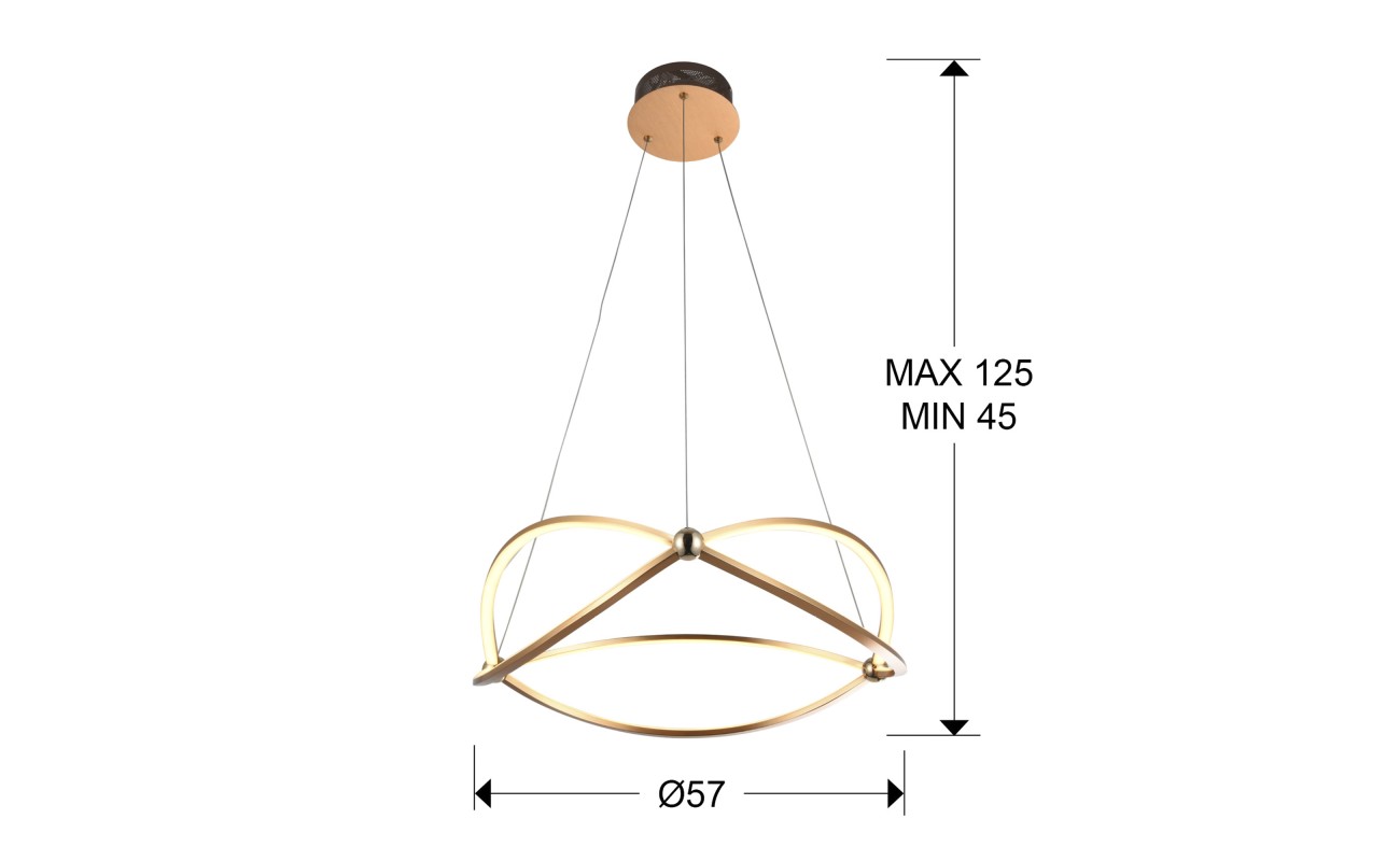 LAMPARA LED ·OCELLIS·60Ø ORO ROSA
