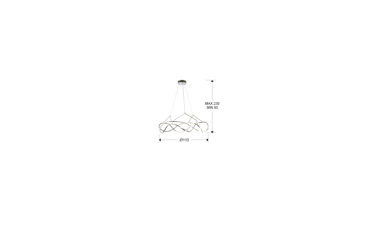 LAMP. LED·MOLLY·110Ø CROMO DIM