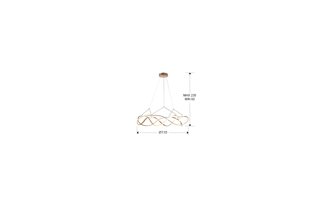 LÁMPARA LED ·MOLLY· 110Ø ORO ROSA