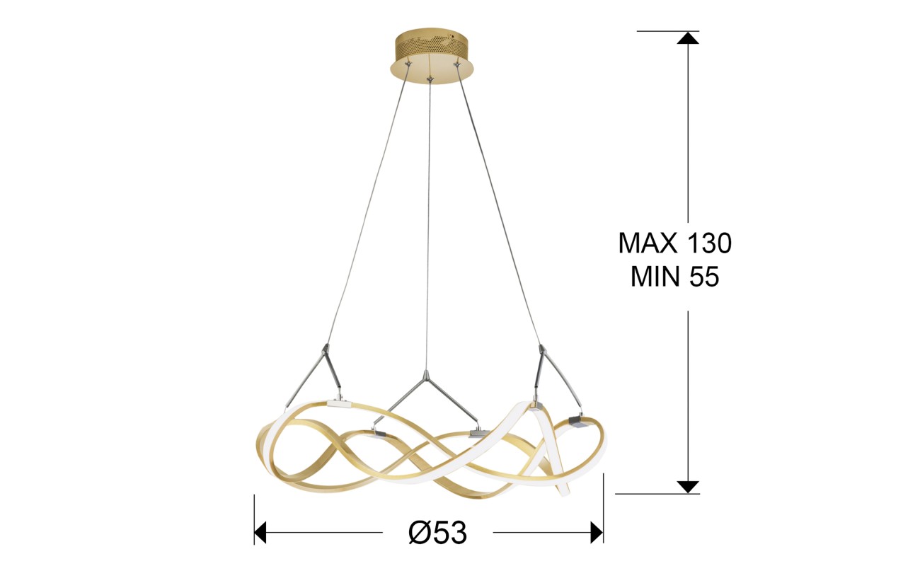 LÁMPARA LED ·MOLLY· 53Ø ORO ROSA
