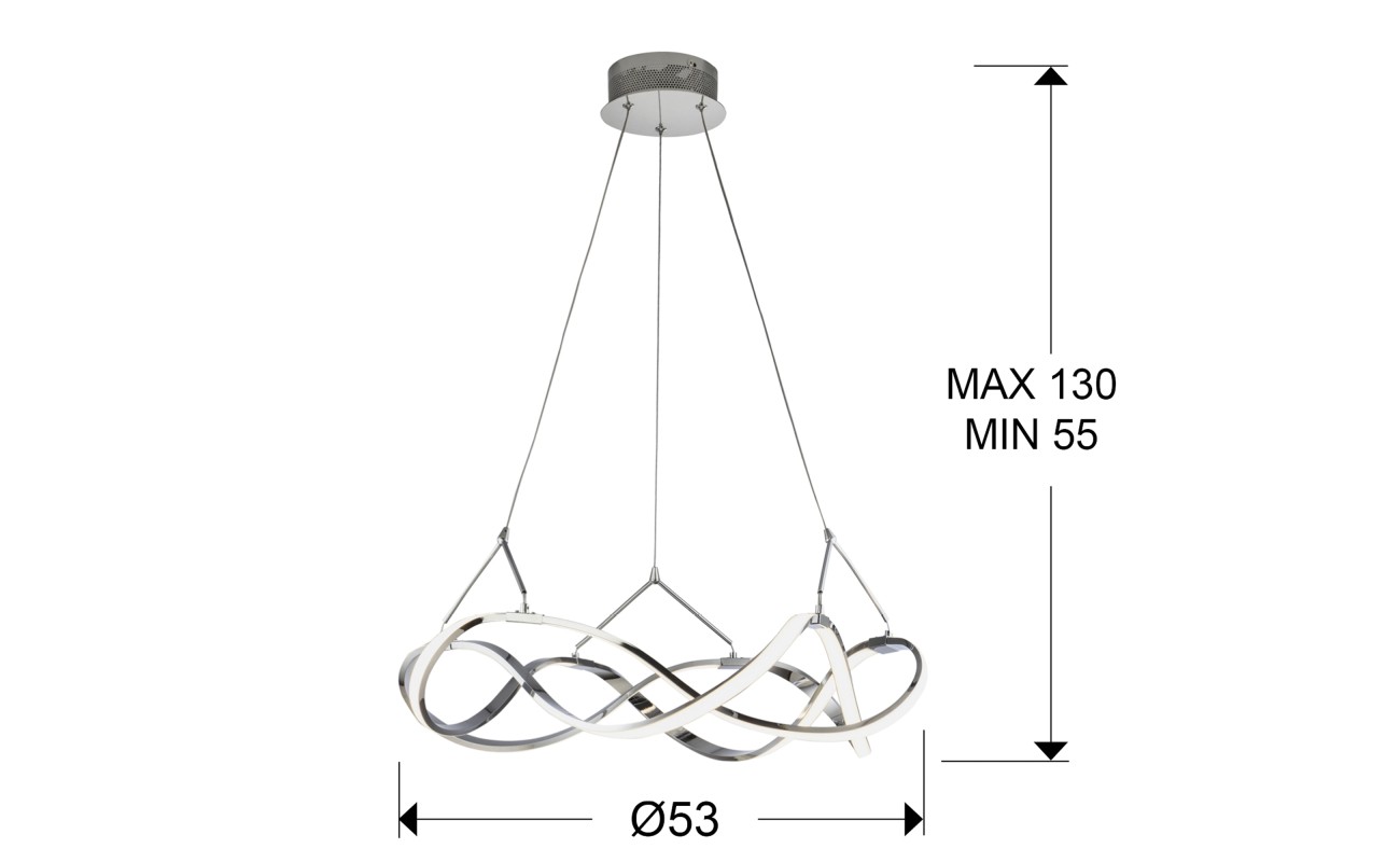 LÁMPARA LED ·MOLLY· 53Ø CROMO