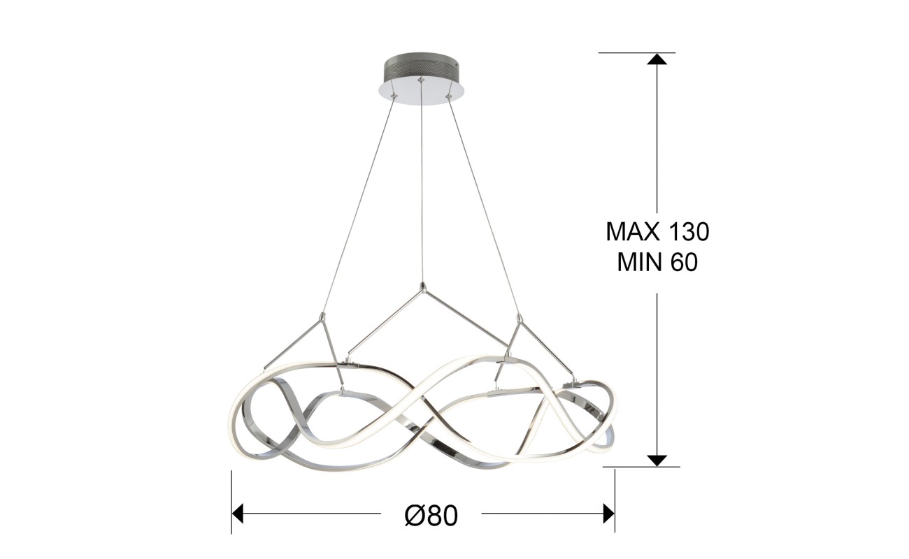 LÁMPARA LED ·MOLLY· 80Ø CROMO