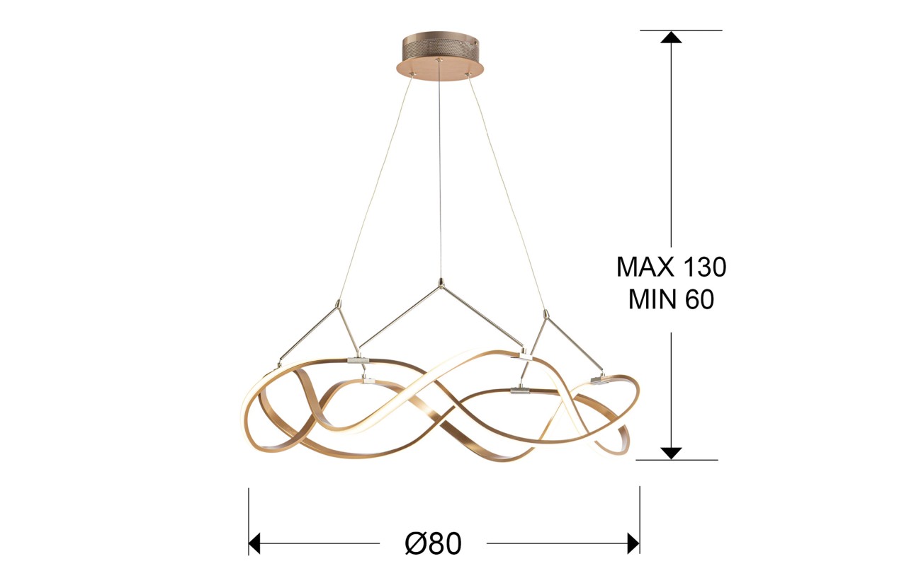 LÁMPARA LED ·MOLLY· 80Ø ORO ROSA