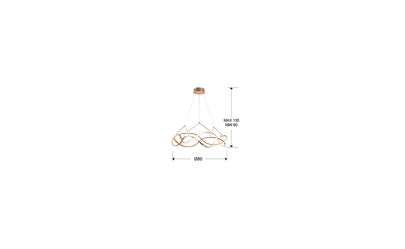 LAMP. LED ·MOLLY· 80Ø ORO ROSA DIM