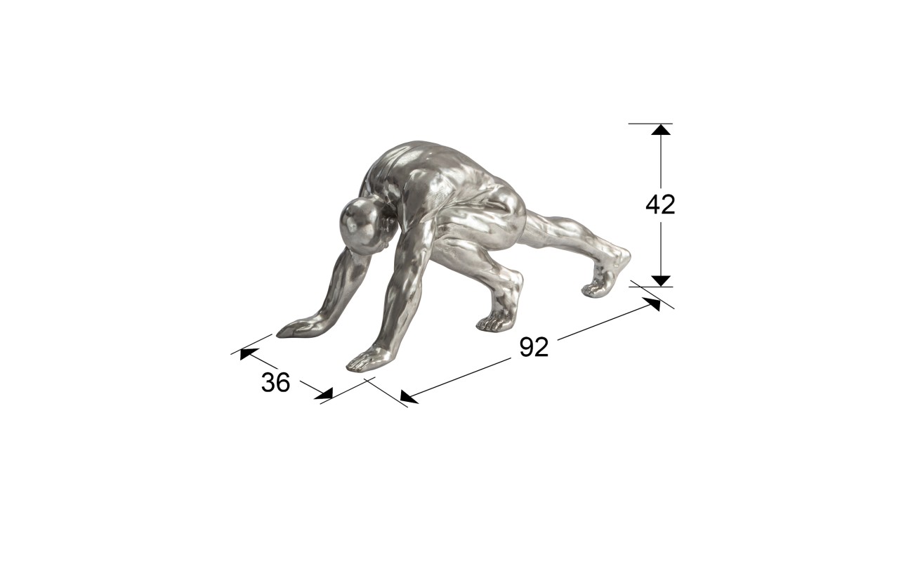 FIGURA GRANDE ·ASANA· PLATA