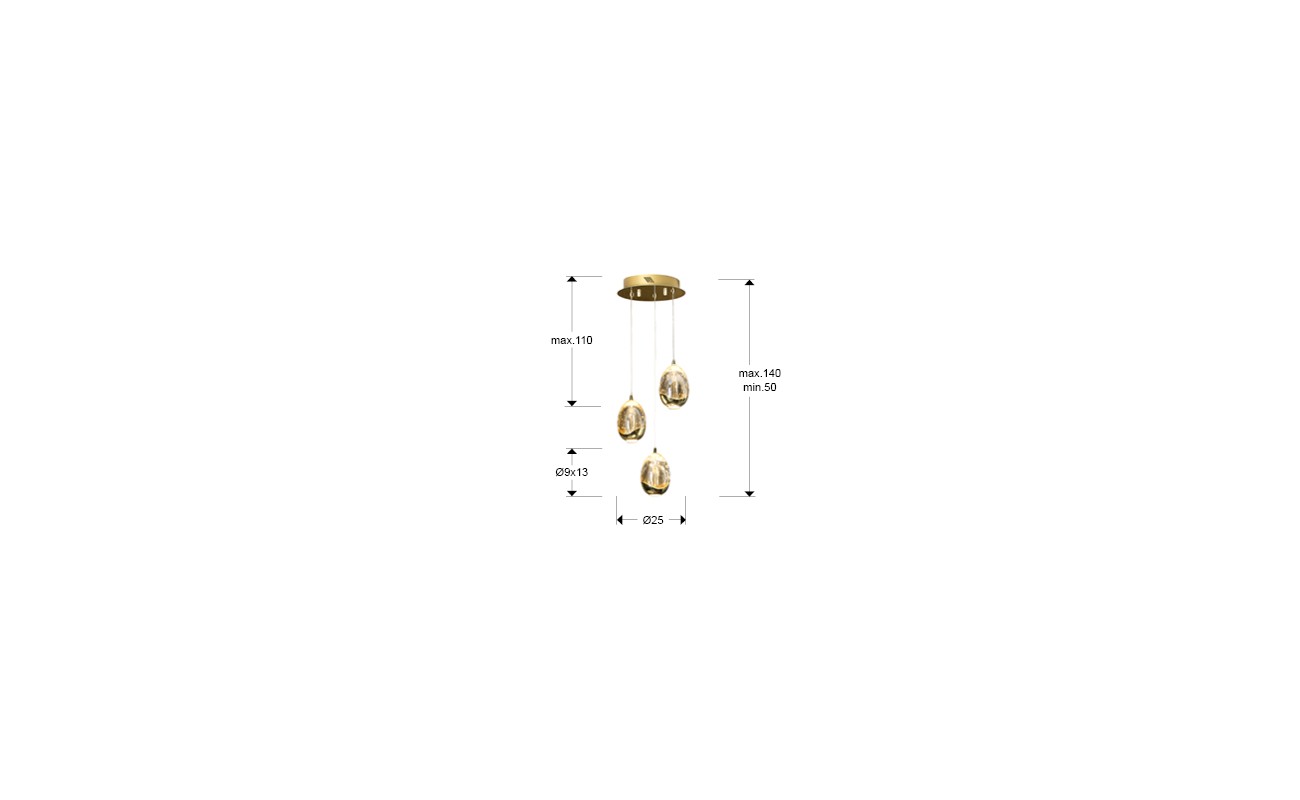 ROCIO-LAMPARA 3L ORO 25D