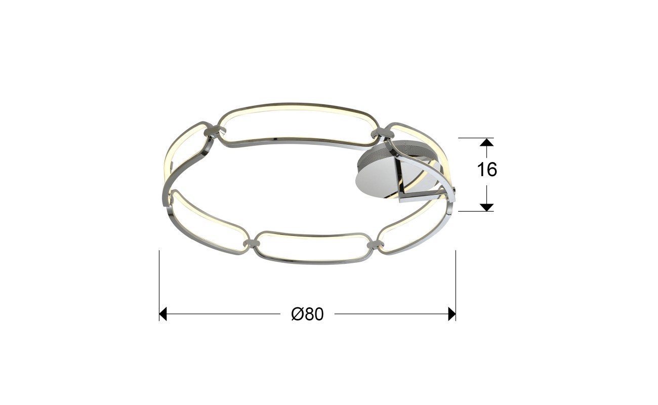 COLETTE-PLAFON LED Ø80 CROMO