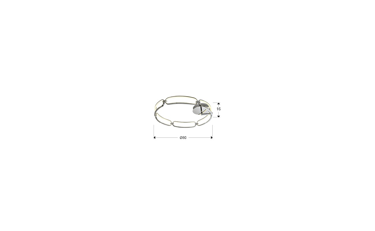 COLETTE-PLAFON LED Ø80 CROMO DIM