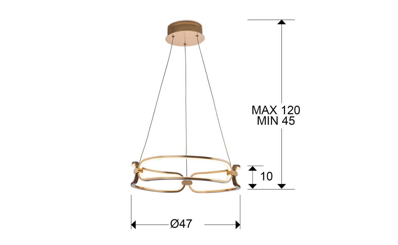 COLETTE-LAMPARA LED Ø47 ORO ROSA