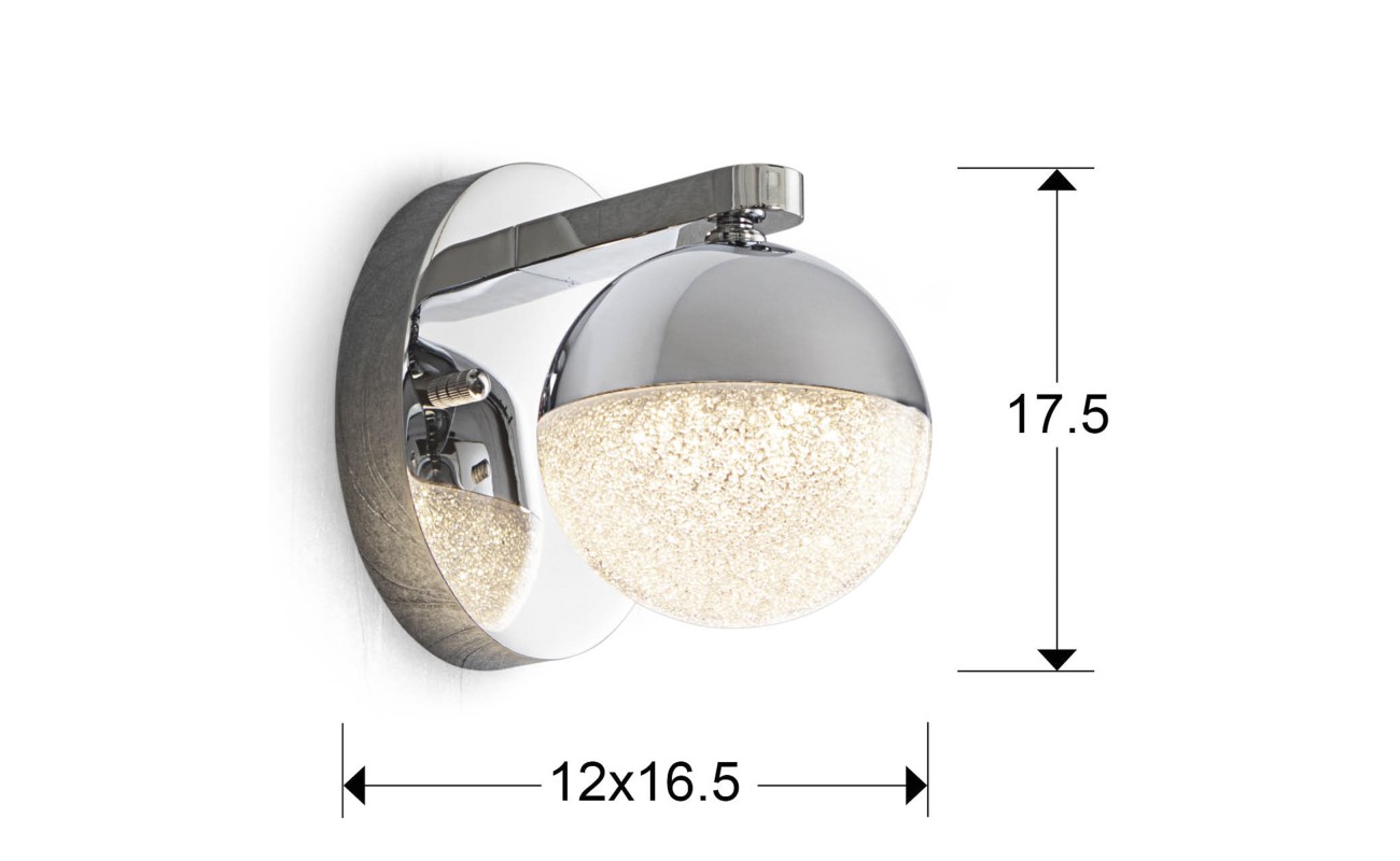 APLIQUE 1L LED ·SPHERE· Ø12