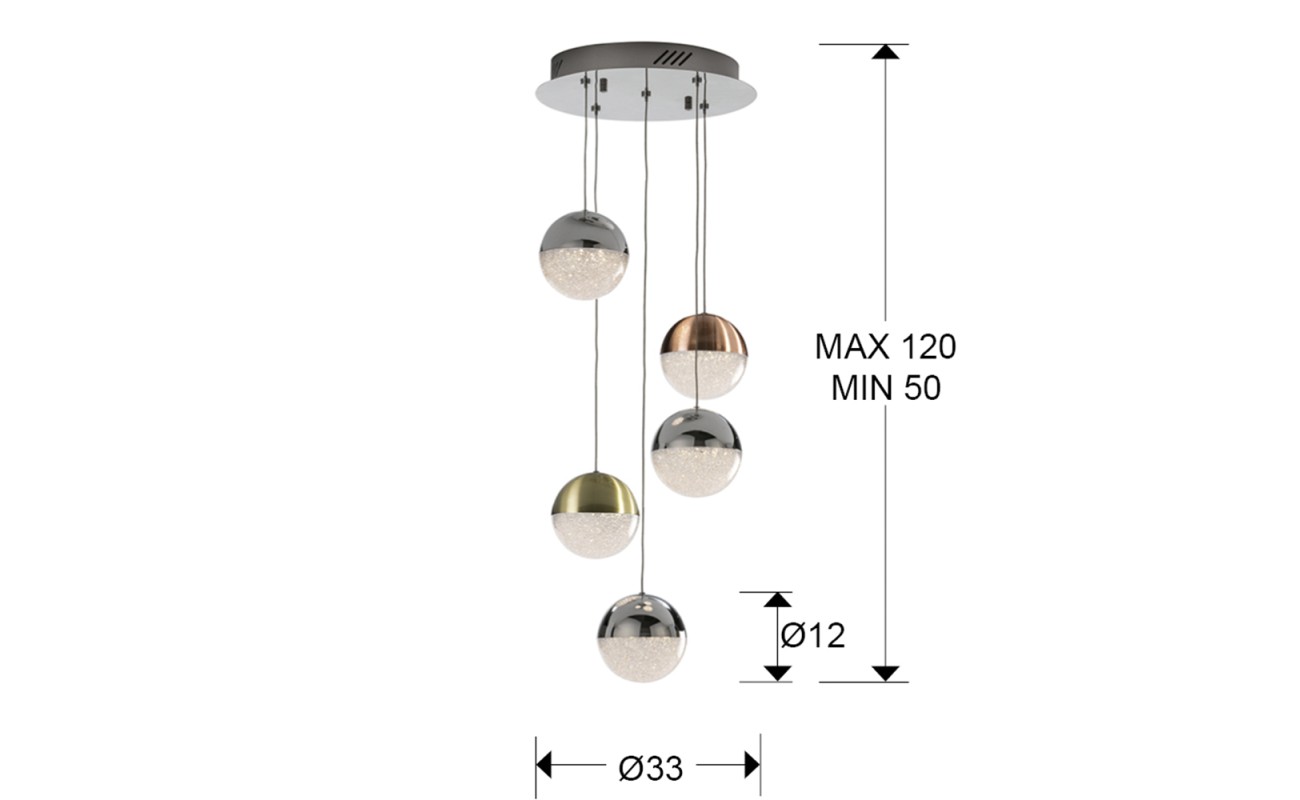 LAMPARA 5L LED ·SPHERE· COLOR
