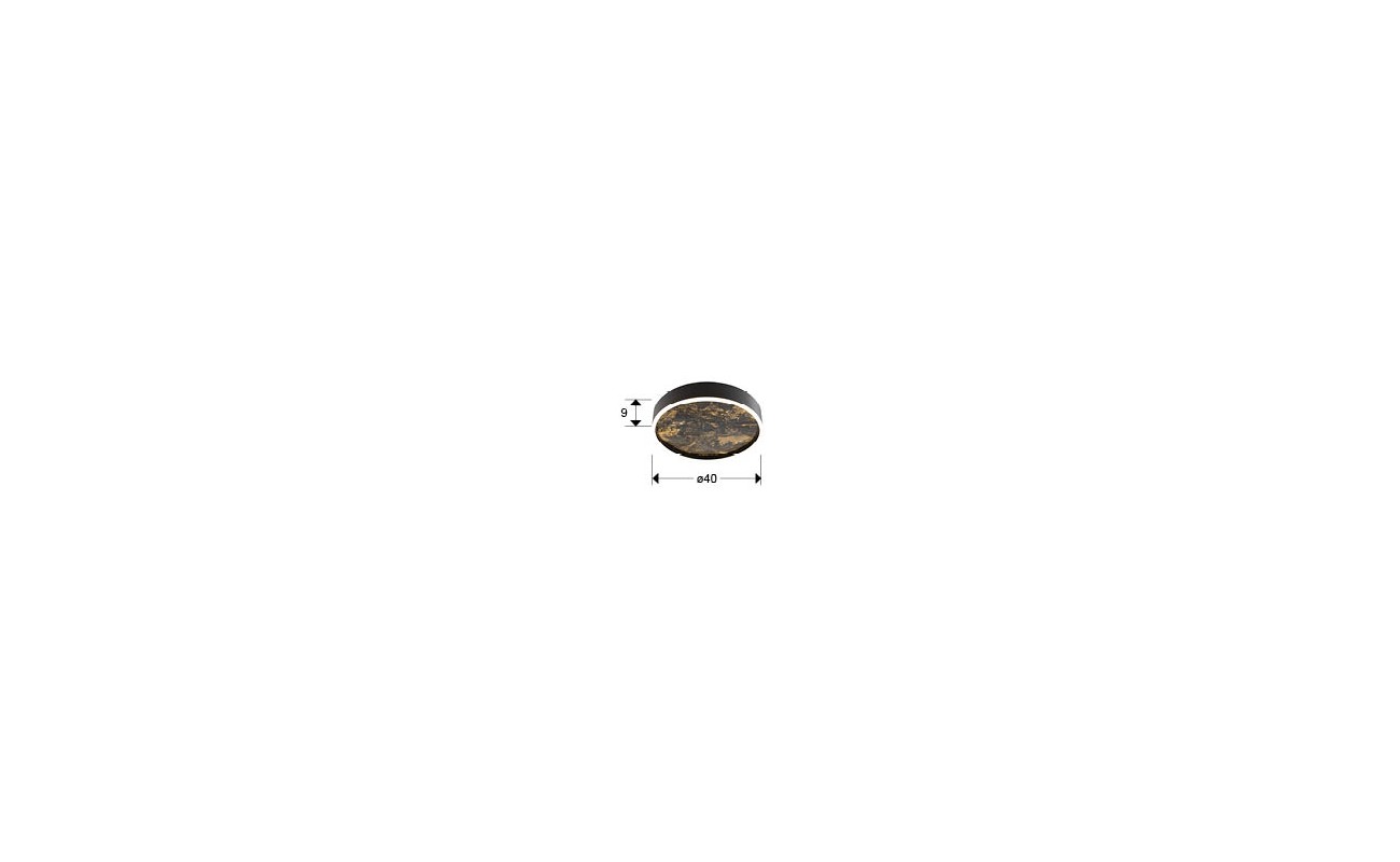 STONE- PLAFON LED CCT -NEGRO 40D