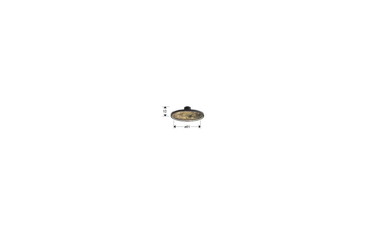STONE- APLIQUE/PLAFON LED CCT- NEGRO D60