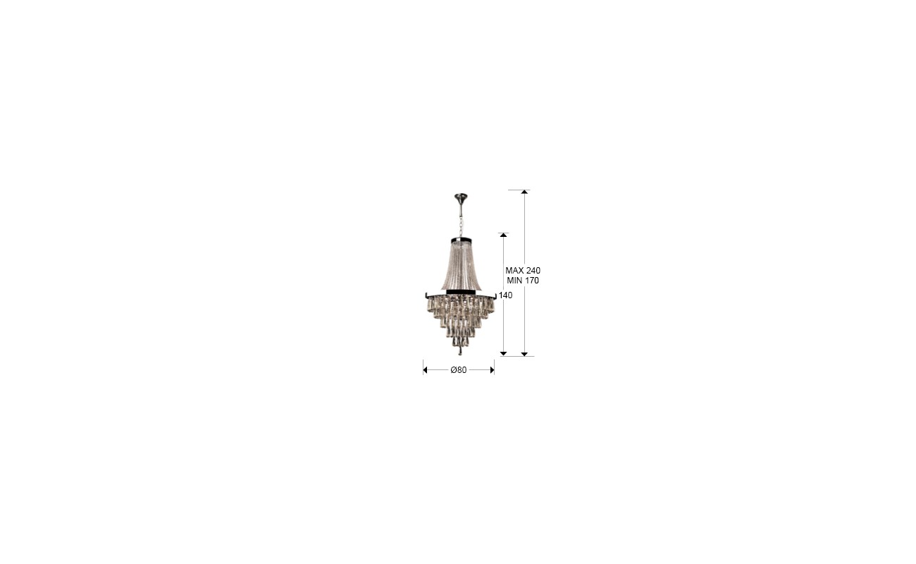 LAMPARA 22L·PALACE· MET/CRIST.