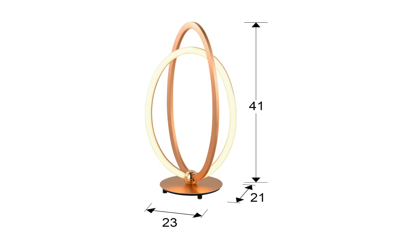 SOBREMESA LED ·OCELLIS· ORO ROSA
