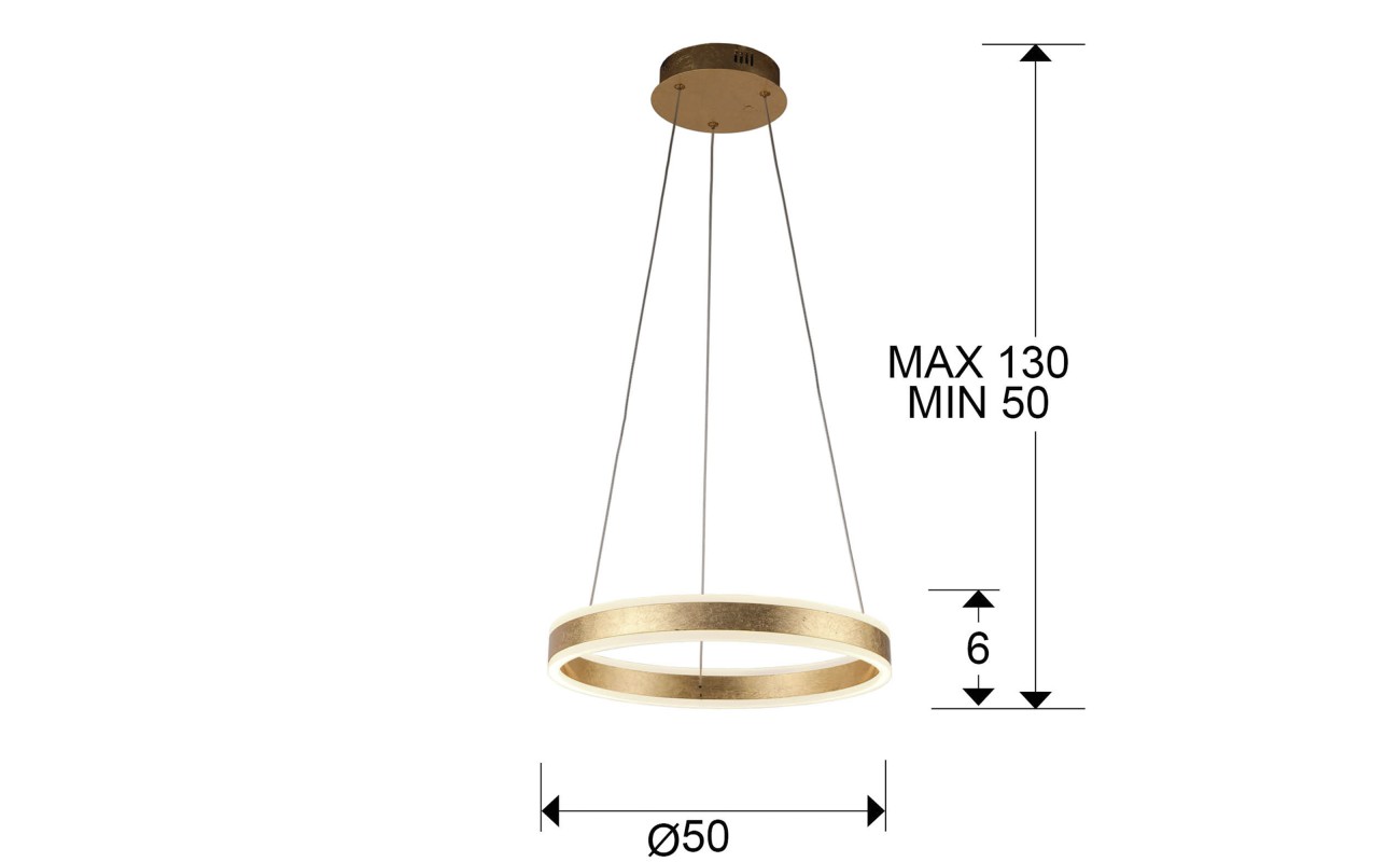 HELIA- LAMPARA LED ORO 50D