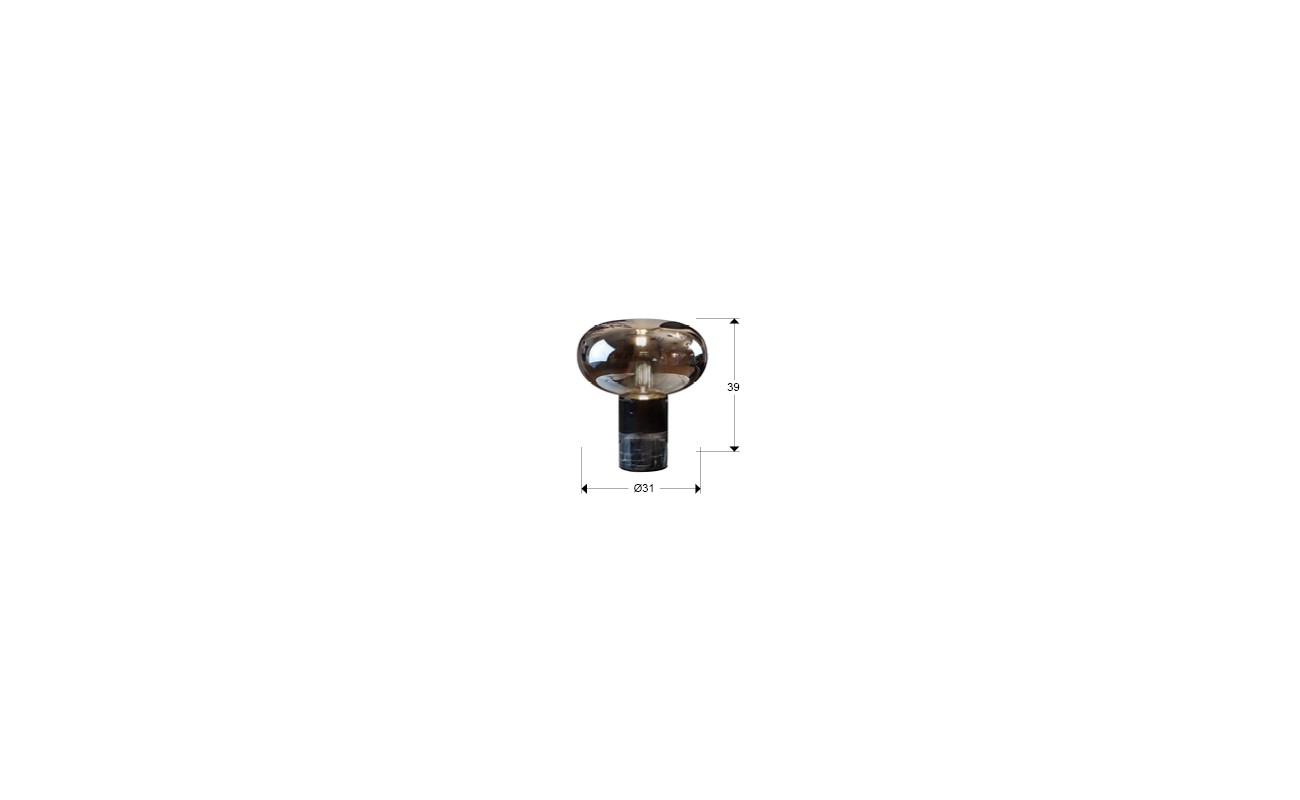 FUNGI-SOBREMESA 1L MARMOL NEGRO