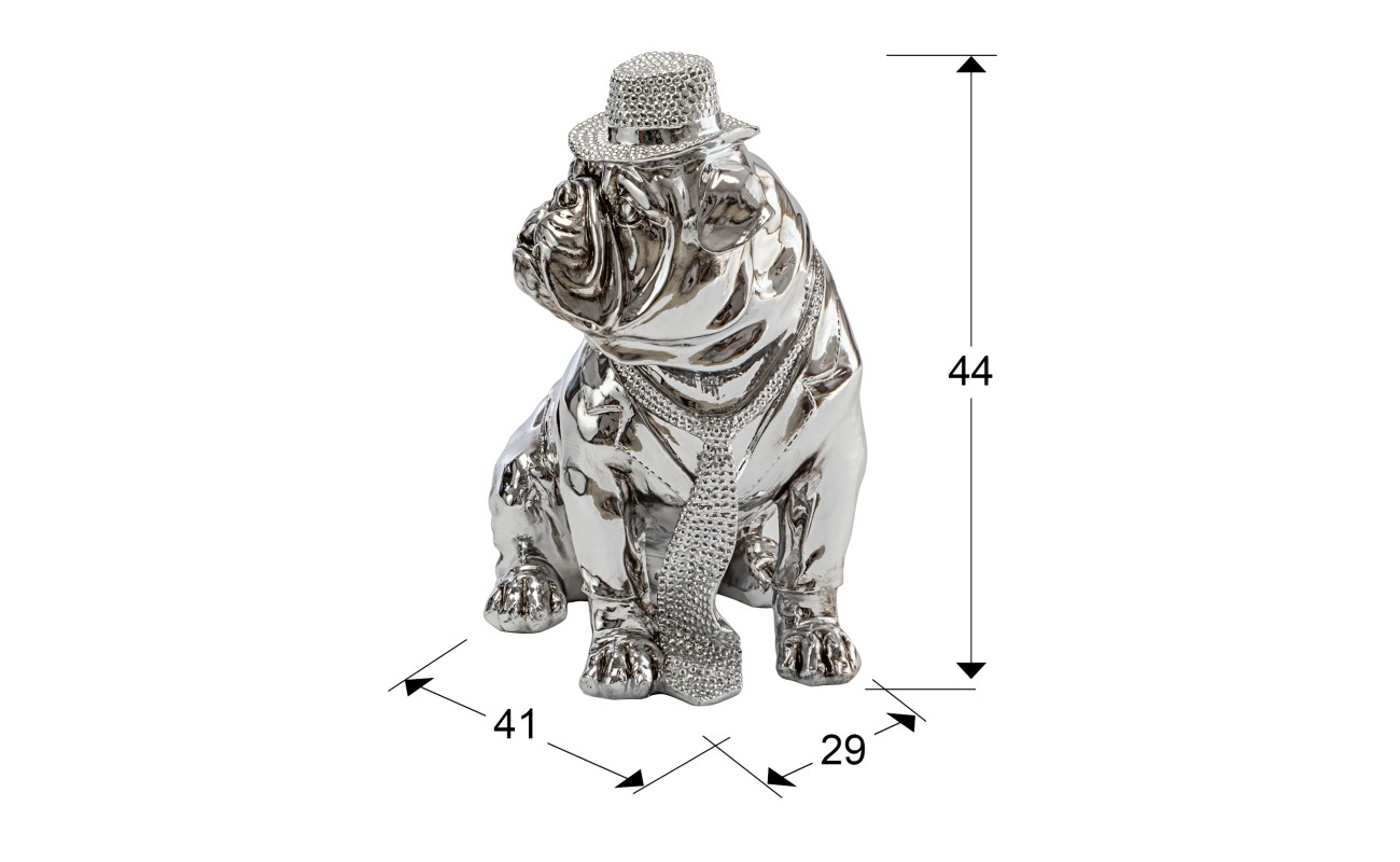 FIGURA MED.·BULL DOG· CROMO