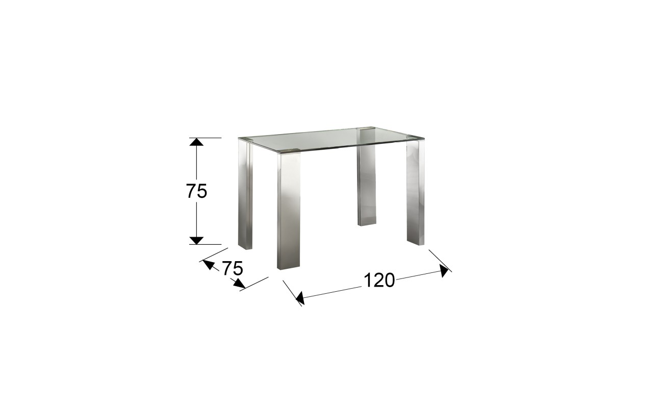 MESA COMEDOR ·MALIBU· ACERO