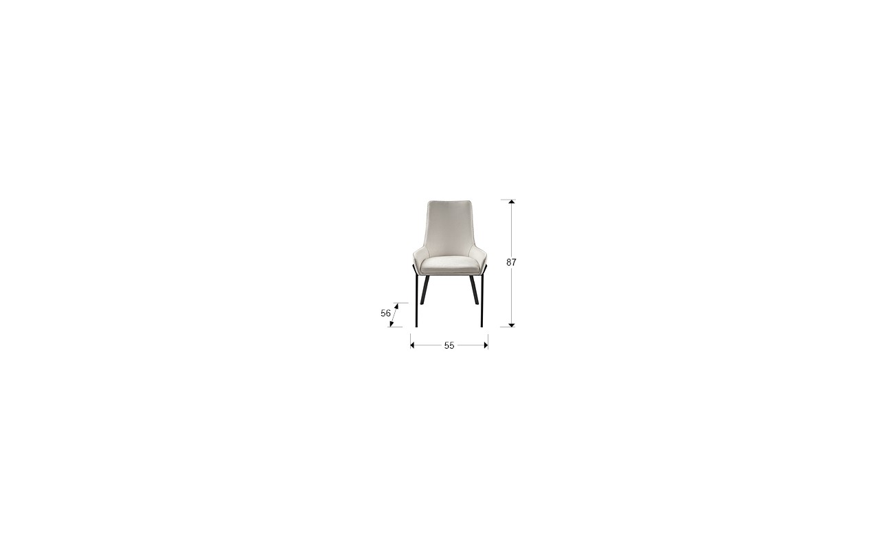 DIANE-SILLA NEG BLANCA-HILO GRIS