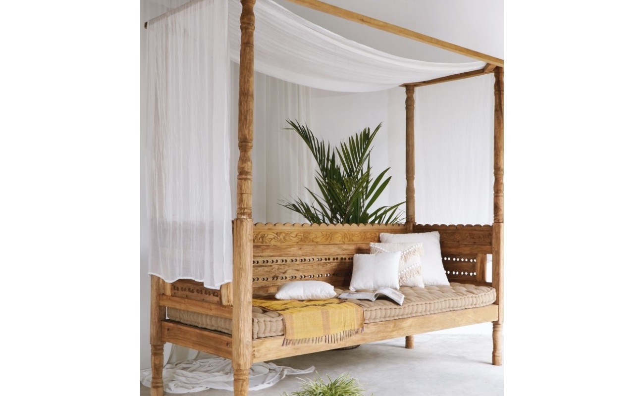 CAMA TECA 235X90X220 80,00 CON DOSEL NATURAL
