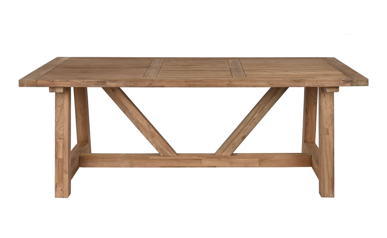 MESA COMEDOR TECA 200X100X75 NATURAL
