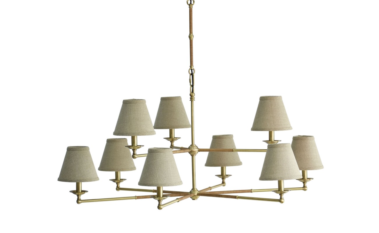 LAMPARA TECHO LATON RATAN 92X92X132