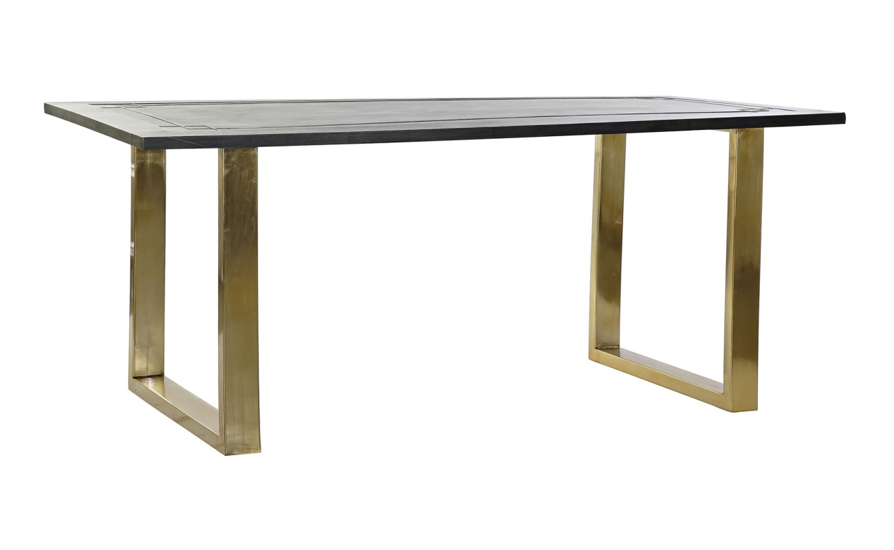 MESA COMEDOR MANGO METAL 180X89X75 NEGRO