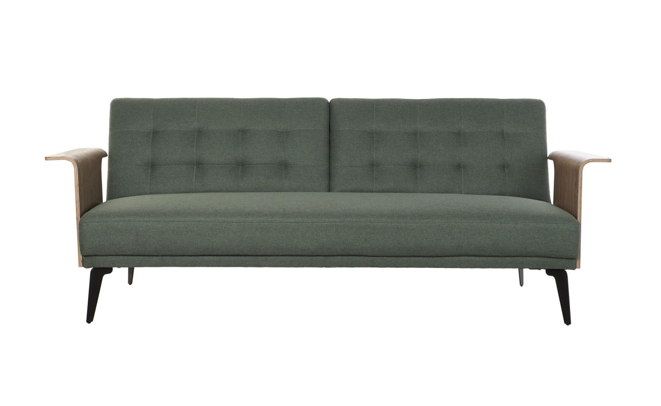 SOFA CAMA EUCALIPTO METAL 203X87X81 VERDE
