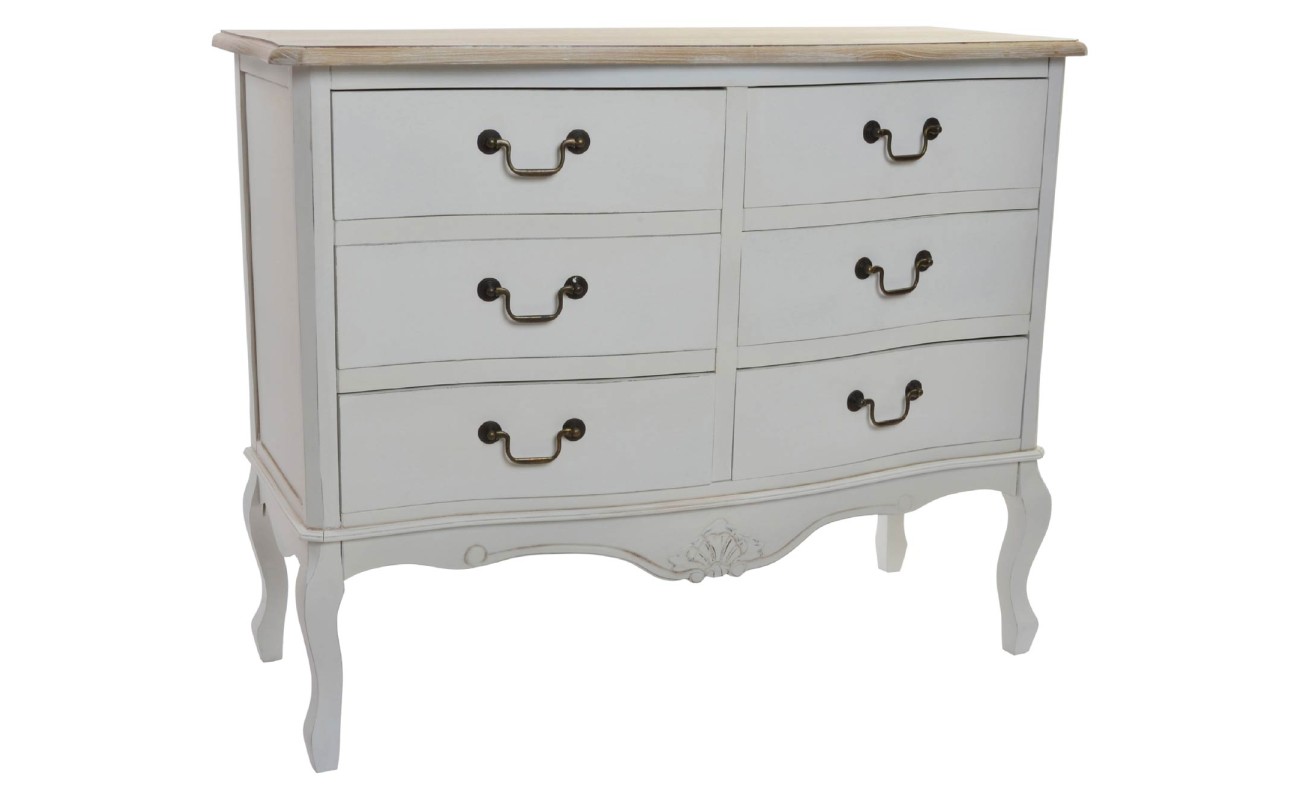 COMODA MADERA 100X40X80 NATURAL BLANCO