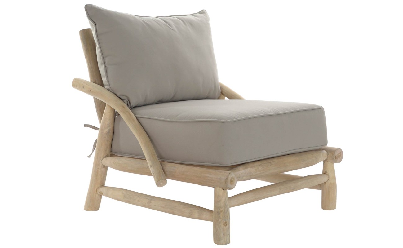 BUTACA TECA POLIESTER 82X80X73 GRIS CLARO