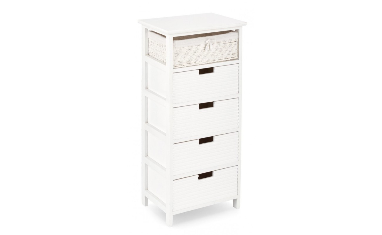 CAJONERA 5C LEONIE BLANCO 40X29X90H