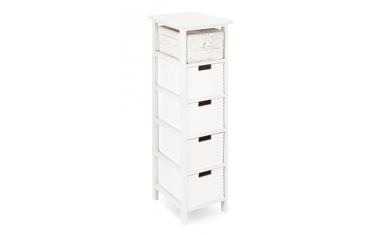 CAJONERA 5C LEONIE BLANCO 26X32X98H